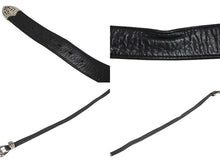 画像をギャラリービューアに読み込む, CHROME HEARTS クロムハーツ 3PC Classic 3PC belt ベルト ブラック レザー シルバー925 美品 中古 4b006567