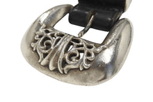 画像をギャラリービューアに読み込む, CHROME HEARTS クロムハーツ 3PC Classic 3PC belt ベルト ブラック レザー シルバー925 美品 中古 4b006567