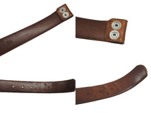 画像をギャラリービューアに読み込む, CHROME HEARTS クロムハーツ ベルト ストラップ サイズ34 フローラル ブラウン レザー シルバー925 美品 中古 4b006569