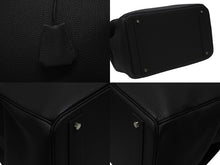 画像をギャラリービューアに読み込む, 新品同様 HERMES エルメス ハンドバッグ オータクロア40 ブラック U刻印 トゴ パラジウム金具 中古 4b006571