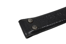 画像をギャラリービューアに読み込む, CHROME HEARTS クロムハーツ ベルト ストラップ サイズ32 フローラル ブラック レザー シルバー925 美品 中古 4b006572