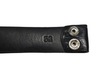 画像をギャラリービューアに読み込む, CHROME HEARTS クロムハーツ ベルト ストラップ サイズ32 フローラル ブラック レザー シルバー925 美品 中古 4b006572