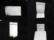 画像をギャラリービューアに読み込む, 新品同様 CHROME HEARTS クロムハーツ クロスパッチ ニットキャップ ビーニー カシミヤ レザー シルバー925 ブラック ONE SIZE 中古 4b006574