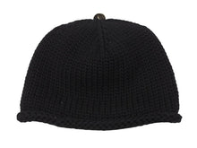 画像をギャラリービューアに読み込む, 新品同様 CHROME HEARTS クロムハーツ クロスパッチ ニットキャップ ビーニー カシミヤ レザー シルバー925 ブラック ONE SIZE 中古 4b006574