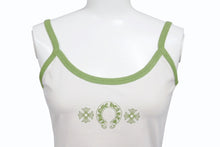 画像をギャラリービューアに読み込む, 新品未使用 CHROME HEARTS クロムハーツ ローラースケートタンク ホースシュー コットン ポリウレタン クリーム グリーン サイズM 中古 4b006593