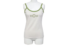 画像をギャラリービューアに読み込む, 新品未使用 CHROME HEARTS クロムハーツ ローラースケートタンク ホースシュー コットン ポリウレタン クリーム グリーン サイズM 中古 4b006593