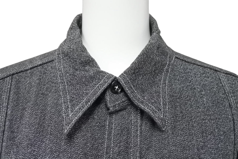極美品 KAPITAL キャピタル GRANDRELLE 2TONES BONE PATCH VENTILATOR WORKSHIRT 長袖シャツ K2504LS143 サイズXL チャコール 中古 4b006595