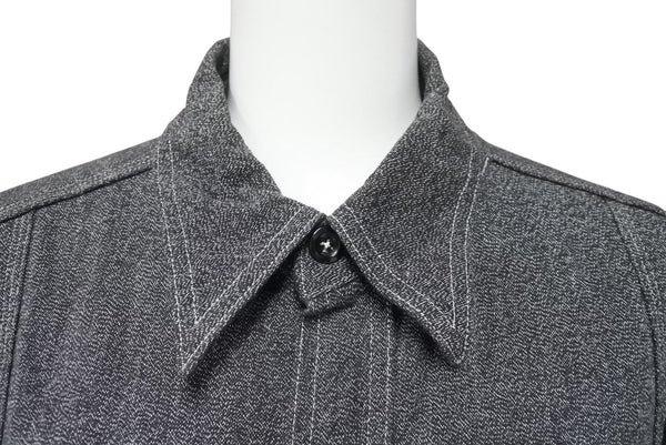 極美品 KAPITAL キャピタル GRANDRELLE 2TONES BONE PATCH VENTILATOR WORKSHIRT 長袖シャツ K2504LS143 サイズXL チャコール 中古 4b006595
