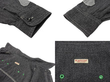 画像をギャラリービューアに読み込む, 極美品 KAPITAL キャピタル GRANDRELLE 2TONES BONE PATCH VENTILATOR WORKSHIRT 長袖シャツ K2504LS143 サイズXL チャコール 中古 4b006595