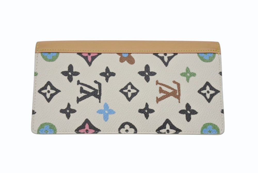 Very good condition LOUIS VUITTON Louis Vuitton x Tyler the Creator Portefeuil Brazza NM long wallet Monogram Craggy M83335 Vanilla Used 4b006605