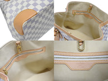 Load image into Gallery viewer, 極美品 LOUIS VUITTON ルイヴィトン ハムステッドMM ハンドバッグ N51204 ダミエアズール ホワイト 中古 4b006608