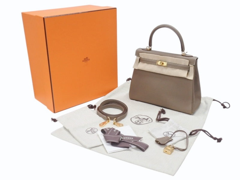 新品未使用品　レザー ハンドバッグ　エトゥープ Bags – Tagged 