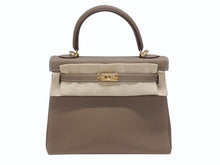 画像をギャラリービューアに読み込む, 新品未使用 HERMES エルメス KELLY ケリー25 2WAYハンドバッグ 内縫い トゴ エトゥープ ゴールド金具 W刻印 4b006610