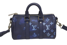 画像をギャラリービューアに読み込む, 新品同様 LOUIS VUITTON ルイヴィトン ウォーターカラー モノグラム ブルー キーポルXS M57844 中古 4b006611