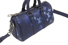 画像をギャラリービューアに読み込む, 新品同様 LOUIS VUITTON ルイヴィトン ウォーターカラー モノグラム ブルー キーポルXS M57844 中古 4b006611