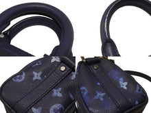 画像をギャラリービューアに読み込む, 新品同様 LOUIS VUITTON ルイヴィトン ウォーターカラー モノグラム ブルー キーポルXS M57844 中古 4b006611