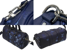 画像をギャラリービューアに読み込む, 新品同様 LOUIS VUITTON ルイヴィトン ウォーターカラー モノグラム ブルー キーポルXS M57844 中古 4b006611