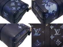 画像をギャラリービューアに読み込む, 新品同様 LOUIS VUITTON ルイヴィトン ウォーターカラー モノグラム ブルー キーポルXS M57844 中古 4b006611