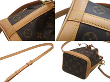 Load image into Gallery viewer, 極美品 LOUIS VUITTON ルイヴィトン ナノ ノエ ハンドバッグ ショルダーバッグ M81266 ブラウン PVC レザー ゴールド金具 中古 4b006616