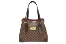 Load image into Gallery viewer, 極美品 LOUIS VUITTON ルイヴィトン ハムステッドMM トートバッグ N51204 ダミエ エベヌ ブラウン レザー PVC 中古 4b006619