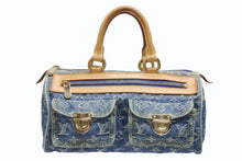 Load image into Gallery viewer, LOUIS VUITTON ルイヴィトン ネオスピーディ ハンドバッグ M95019 モノグラム デニム インディゴブルー ゴールド金具 美品 中古 4b006624