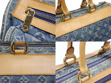 Load image into Gallery viewer, LOUIS VUITTON ルイヴィトン ネオスピーディ ハンドバッグ M95019 モノグラム デニム インディゴブルー ゴールド金具 美品 中古 4b006624