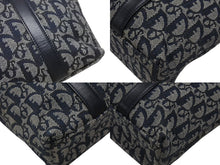 Load image into Gallery viewer, Christian Dior クリスチャンディオール トロッター ハンドバッグ ガリアーノ期 BO B 0071 ネイビー ゴールド金具 美品 中古 4b006632