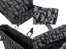 Load image into Gallery viewer, Christian Dior クリスチャンディオール トロッター ハンドバッグ ガリアーノ期 BO B 0071 ネイビー ゴールド金具 美品 中古 4b006632