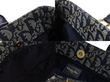 Load image into Gallery viewer, Christian Dior クリスチャンディオール トロッター ハンドバッグ ガリアーノ期 BO B 0071 ネイビー ゴールド金具 美品 中古 4b006632