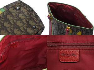 CHRISTIAN DIOR クリスチャンディオール ラスタライン トロッター トートバッグ 11-MA-0034 ベージュ ラスタカラー 美品 中古 4b006634