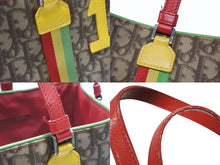 画像をギャラリービューアに読み込む, CHRISTIAN DIOR クリスチャンディオール ラスタライン トロッター トートバッグ 11-MA-0034 ベージュ ラスタカラー 美品 中古 4b006634