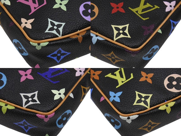 新品同様 LOUIS VUITTON ルイヴィトン ポシェットアクセソワール アクセサリーポーチ M92648 モノグラム マルチカラー ブラック 中古 4b006636