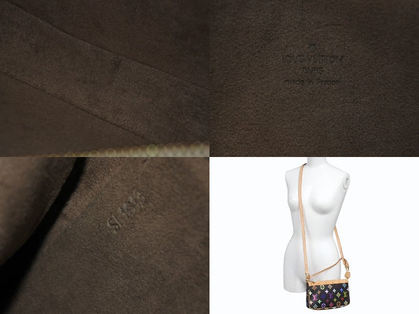 新品同様 LOUIS VUITTON ルイヴィトン ポシェットアクセソワール アクセサリーポーチ M92648 モノグラム マルチカラー ブラック 中古 4b006636