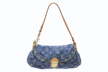 Load image into Gallery viewer, 極美品 LOUIS VUITTON ルイヴィトン ミニプリーティ ハンドバッグ M95050 モノグラムデニム レザー ブルー 中古 4b006637