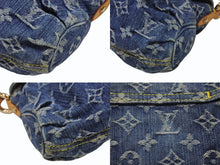 Load image into Gallery viewer, 極美品 LOUIS VUITTON ルイヴィトン ミニプリーティ ハンドバッグ M95050 モノグラムデニム レザー ブルー 中古 4b006637