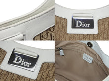 画像をギャラリービューアに読み込む, Christian Dior クリスチャンディオール ストリートシック トロッター ワンショルダーバッグ ブラウン ホワイト キャンバス 美品 中古 4b006638