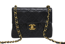 画像をギャラリービューアに読み込む, 極美品 CHANEL シャネル ミニマトラッセ17 Sフラップ Sチェーンショルダーバッグ 1番台 ラムスキン ココマーク ブラック 中古 4b006639