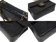 画像をギャラリービューアに読み込む, 極美品 CHANEL シャネル ミニマトラッセ17 Sフラップ Sチェーンショルダーバッグ 1番台 ラムスキン ココマーク ブラック 中古 4b006639