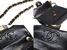 画像をギャラリービューアに読み込む, 極美品 CHANEL シャネル ミニマトラッセ17 Sフラップ Sチェーンショルダーバッグ 1番台 ラムスキン ココマーク ブラック 中古 4b006639