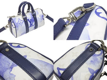 画像をギャラリービューアに読み込む, 新品同様 LOUIS VUITTON ルイヴィトン キーポルXS 2WAY ショルダーバッグ M45761 モノグラムウォーターカラー ネイビー ホワイト 中古 4b006643