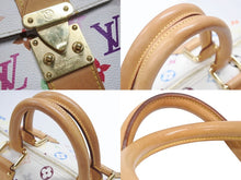 Load image into Gallery viewer, LOUIS VUITTON ルイヴィトン スピーディ30 ハンドバッグ M92643 モノグラム マルチカラー 村上隆 ホワイト 美品 中古 4b006646