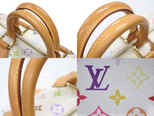 Load image into Gallery viewer, LOUIS VUITTON ルイヴィトン スピーディ30 ハンドバッグ M92643 モノグラム マルチカラー 村上隆 ホワイト 美品 中古 4b006646