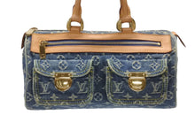 Load image into Gallery viewer, 極美品 LOUISVUITTON ルイヴィトン ネオスピーディ ハンドバッグ M95019 モノグラム デニム インディゴブルー ゴールド金具 中古 4b006647