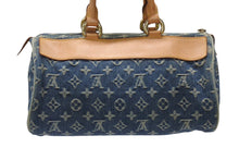 Load image into Gallery viewer, 極美品 LOUISVUITTON ルイヴィトン ネオスピーディ ハンドバッグ M95019 モノグラム デニム インディゴブルー ゴールド金具 中古 4b006647