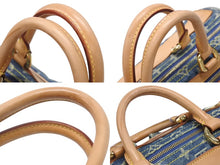 Load image into Gallery viewer, 極美品 LOUISVUITTON ルイヴィトン ネオスピーディ ハンドバッグ M95019 モノグラム デニム インディゴブルー ゴールド金具 中古 4b006647