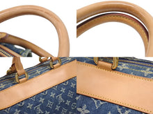 Load image into Gallery viewer, 極美品 LOUISVUITTON ルイヴィトン ネオスピーディ ハンドバッグ M95019 モノグラム デニム インディゴブルー ゴールド金具 中古 4b006647