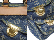 Load image into Gallery viewer, 極美品 LOUISVUITTON ルイヴィトン ネオスピーディ ハンドバッグ M95019 モノグラム デニム インディゴブルー ゴールド金具 中古 4b006647