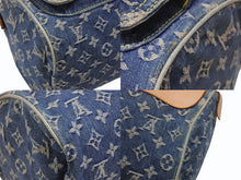 Load image into Gallery viewer, 極美品 LOUISVUITTON ルイヴィトン ネオスピーディ ハンドバッグ M95019 モノグラム デニム インディゴブルー ゴールド金具 中古 4b006647