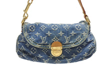 画像をギャラリービューアに読み込む, LOUIS VUITTON ルイヴィトン ミニプリーティ ワンショルダーバッグ M95050 モノグラム デニム レザー ゴールド金具 美品 中古 4b006648