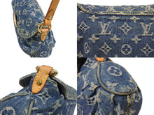 画像をギャラリービューアに読み込む, LOUIS VUITTON ルイヴィトン ミニプリーティ ワンショルダーバッグ M95050 モノグラム デニム レザー ゴールド金具 美品 中古 4b006648